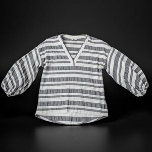 Striped Gray and White Shirt